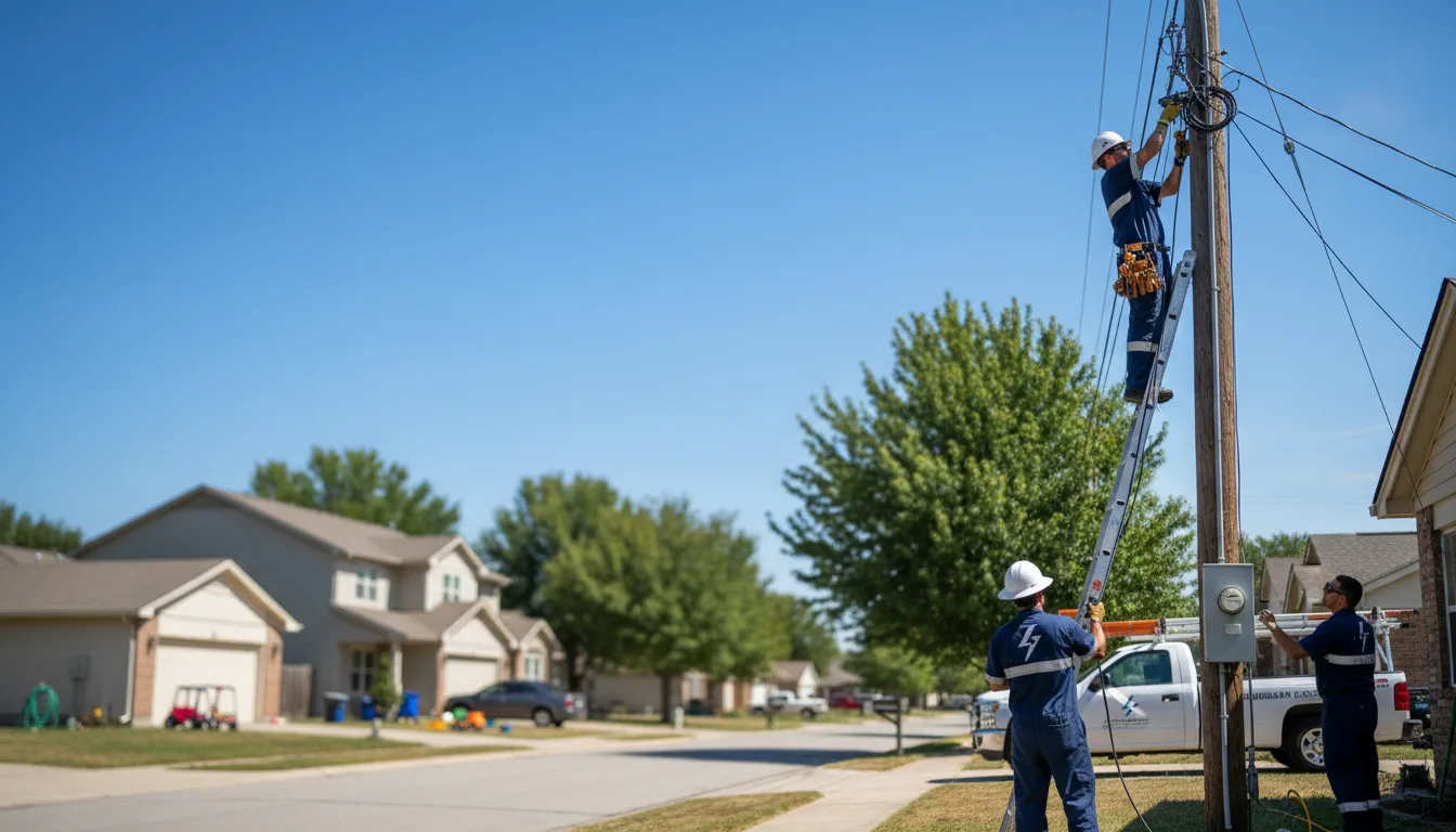 Residential electrician providing installation services in Delmont, SD